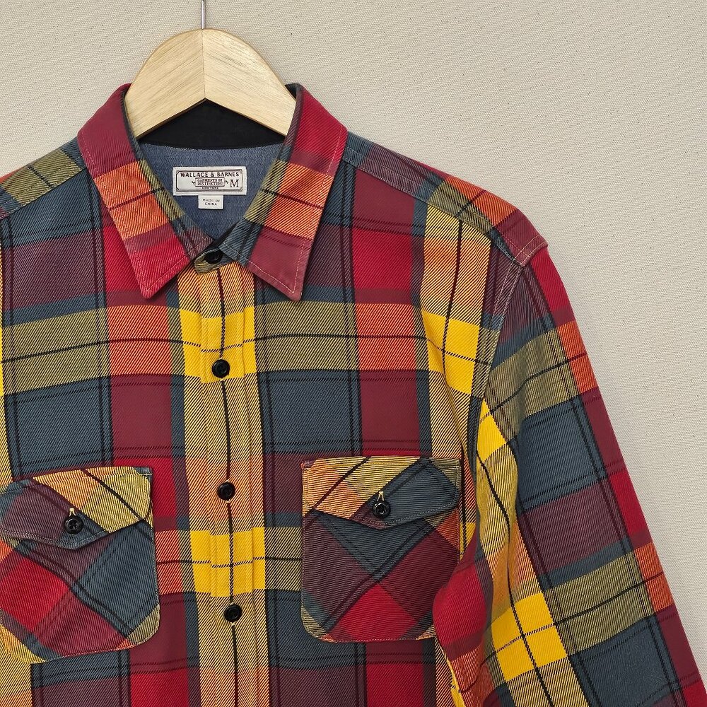 J.Crew Wallace & Barnes Flannel Plaid Overshirt M